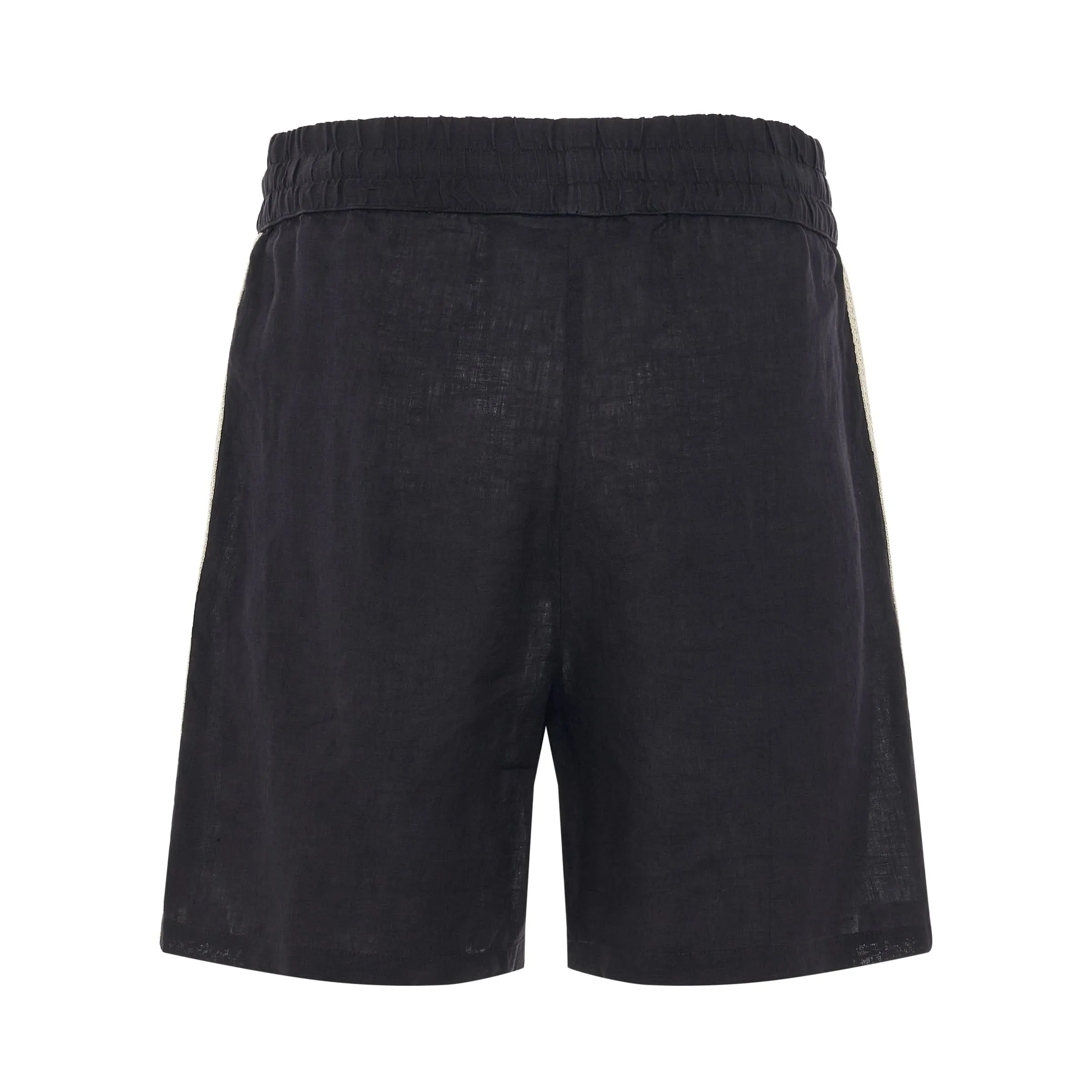 Monogram Embroidered Track Shorts in Black