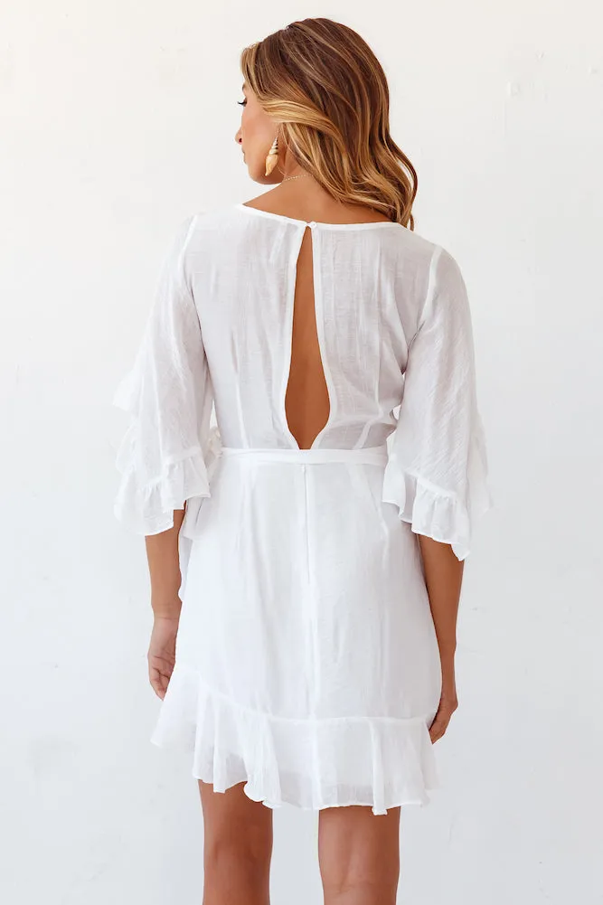 Moon Cycles Dress White