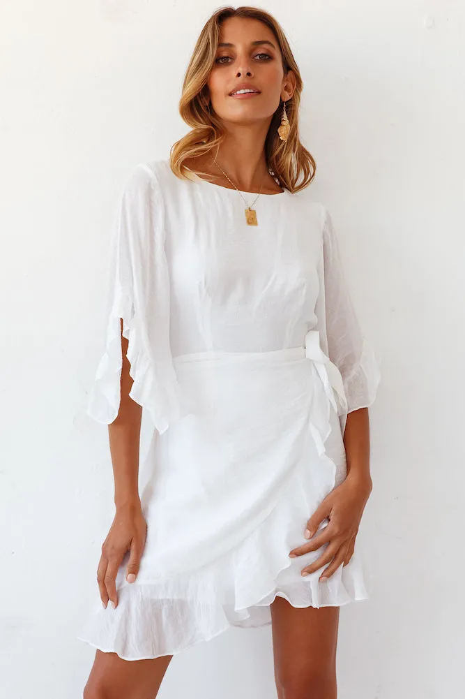 Moon Cycles Dress White