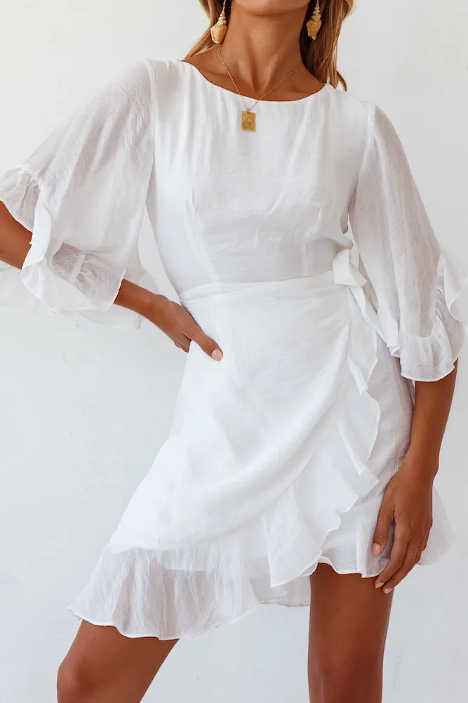 Moon Cycles Dress White
