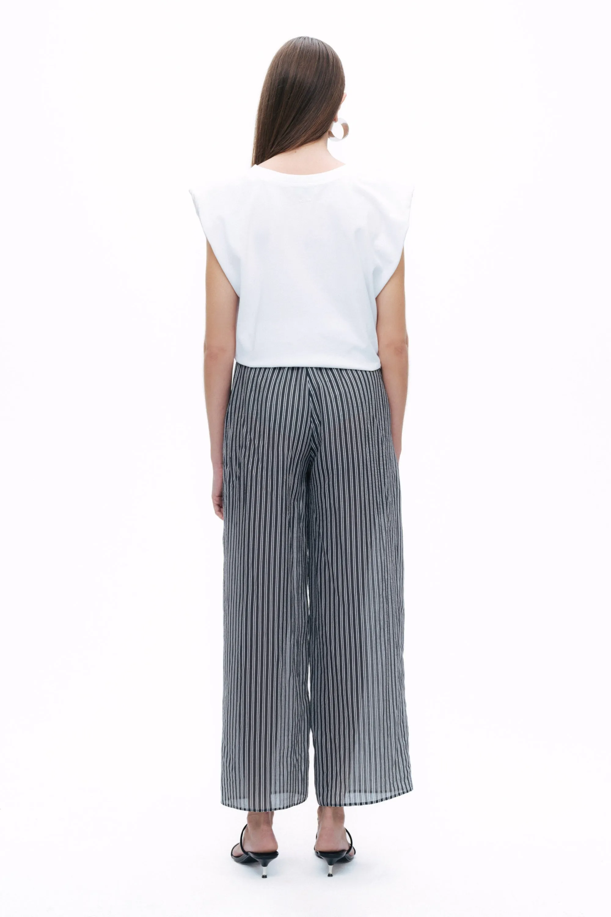 Multicolor Striped Sheer Pants