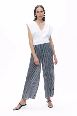 Multicolor Striped Sheer Pants