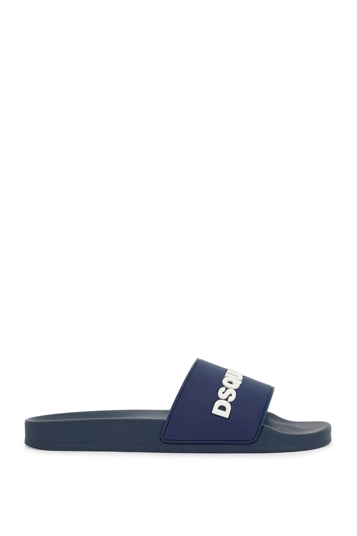 navy blue polyurethane slippers with minimalist design and leather sole FFM0023 17205013 BLU NOTTE