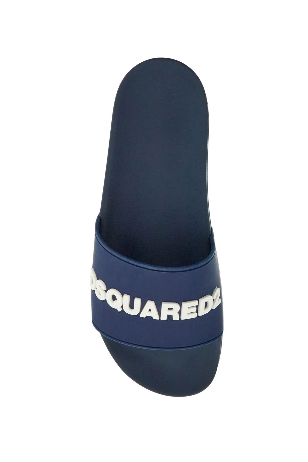 navy blue polyurethane slippers with minimalist design and leather sole FFM0023 17205013 BLU NOTTE