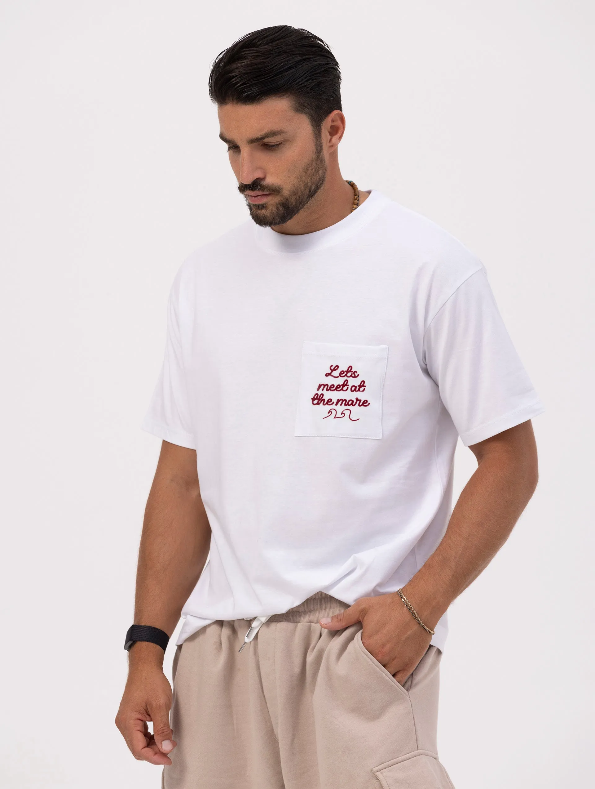 NOHOW LMTD MARE T-SHIRT IN WHITE