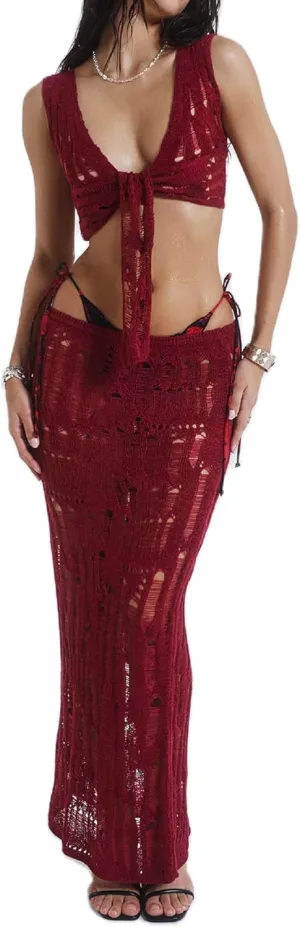 NUFIWI Y2K Camisole and Maxi Skirts Set Lace Patchwork Ruffle Spaghetti Strap Top Long Skirts Night Party Midi Skirt Suit