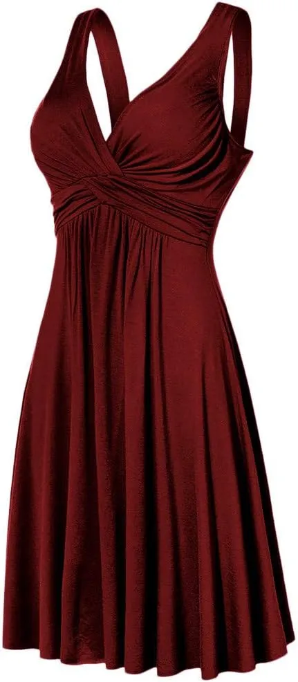 Pleated Plus Skirt Women's Dresse Sling Slim Retro Size Flare V-Neck Sexy Temperamental Waist-Closing Women's Dress