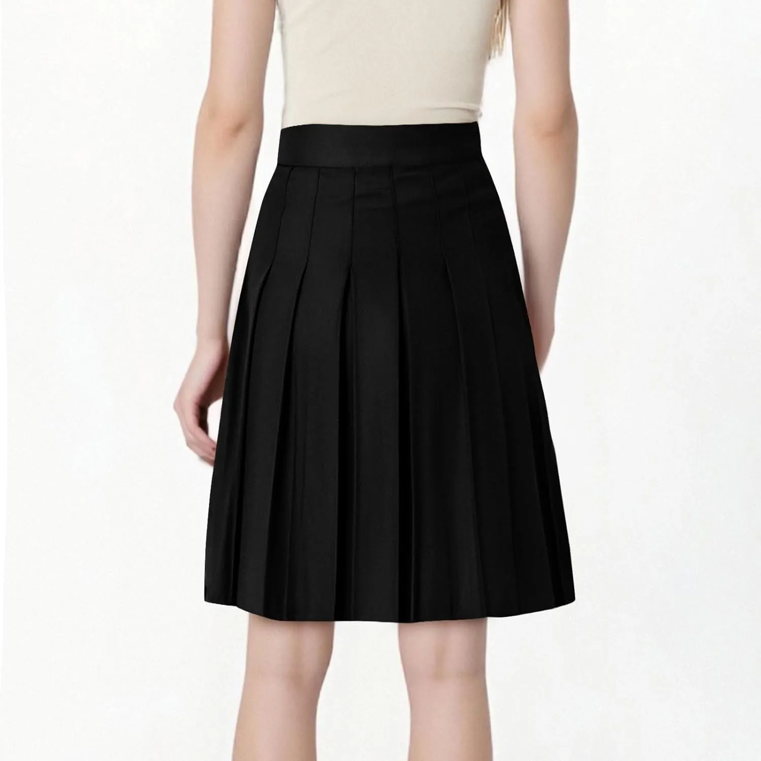 Pleated Skirt for Women Summer Elastic Waist School Uniform Cheerleader Skirts Casual Comfy Loose Plus Size Skorts