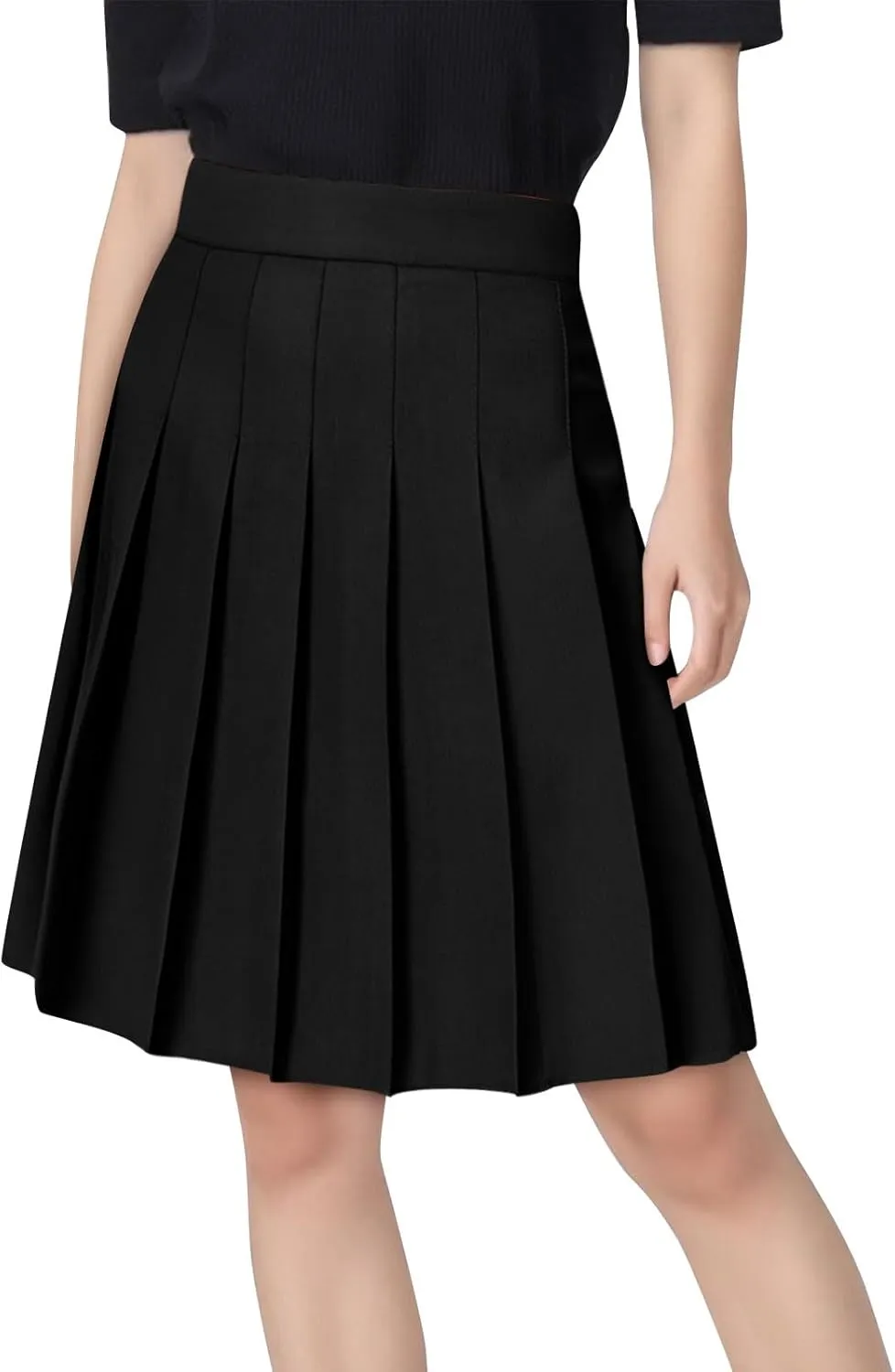 Pleated Skirt for Women Summer Elastic Waist School Uniform Cheerleader Skirts Casual Comfy Loose Plus Size Skorts