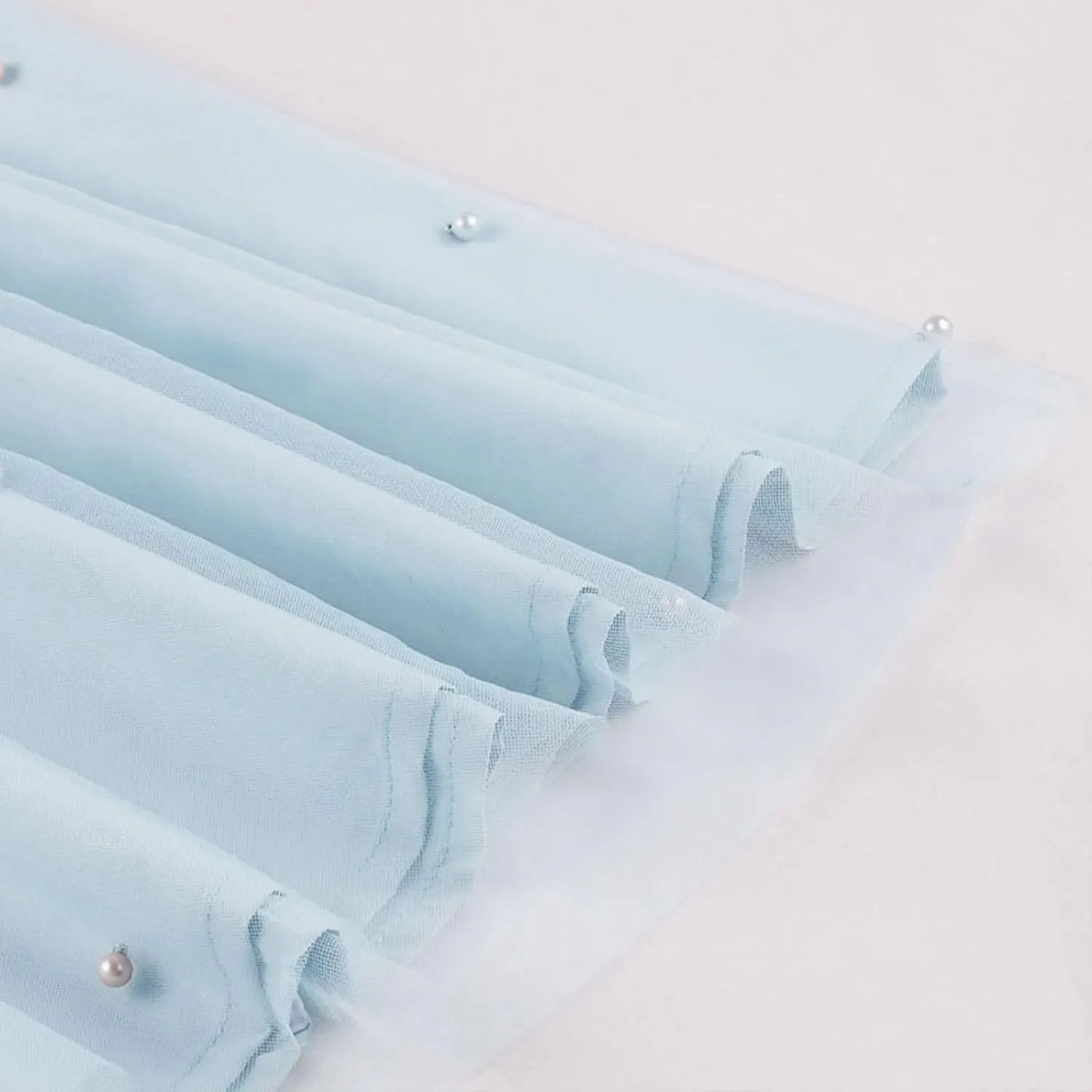 Pleated Skirts for Women Cute Elegant Stretch Waist Pleated Double Layer Party Midi Skirt Summer Causal Swing Skirt