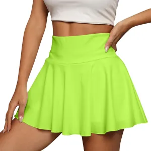 Pleated Tennis Skirts for Women High Waisted Golf Skorts Tummy Control Skirts with Shorts Pockets Lightweight