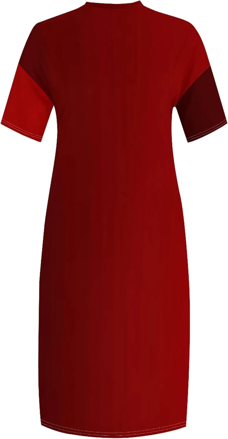 Plus Size Dresses for Women 2024 Summer Casual Short Sleeve T Shirt Maxi Dress with Pockets A Line Beach Vacation Outfits