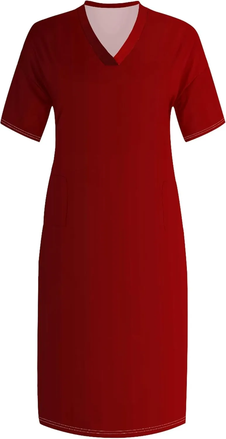 Plus Size Dresses for Women 2024 Summer Casual Short Sleeve T Shirt Maxi Dress with Pockets A Line Beach Vacation Outfits