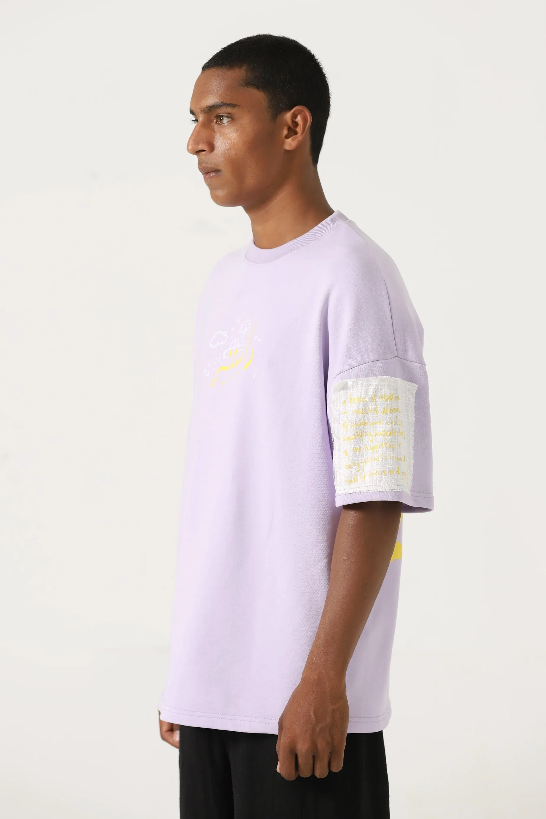 "MY PLACE" PRINTED PATCHWORK T SHIRT