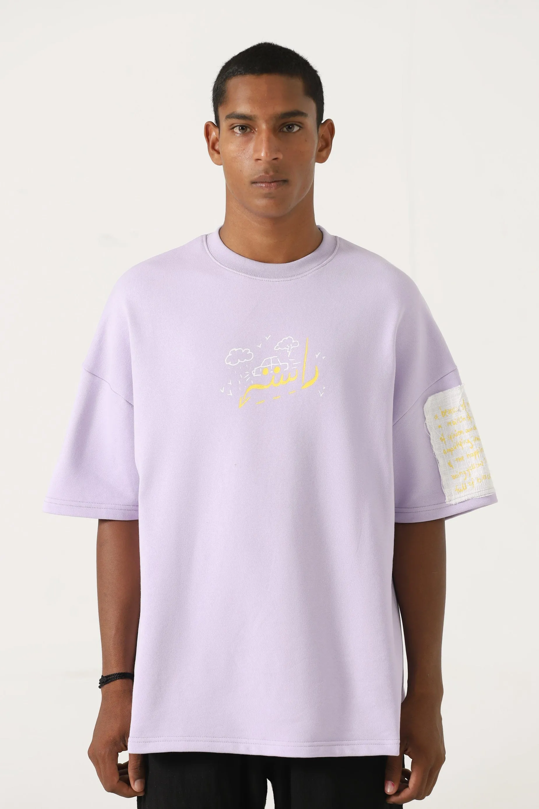 "MY PLACE" PRINTED PATCHWORK T SHIRT