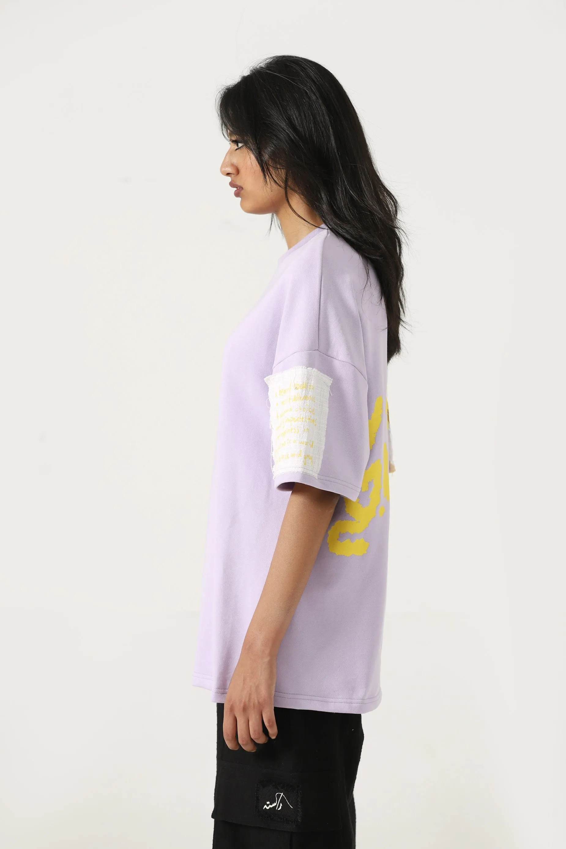 "MY PLACE" PRINTED PATCHWORK T SHIRT