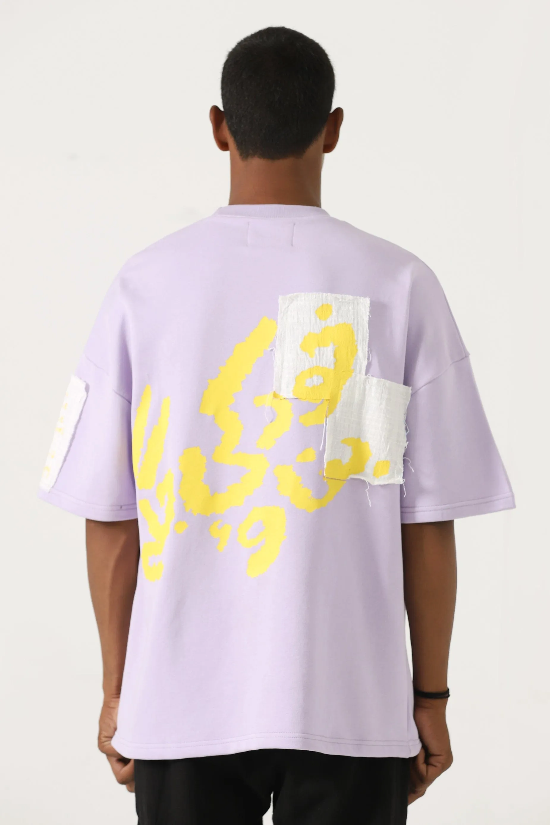"MY PLACE" PRINTED PATCHWORK T SHIRT