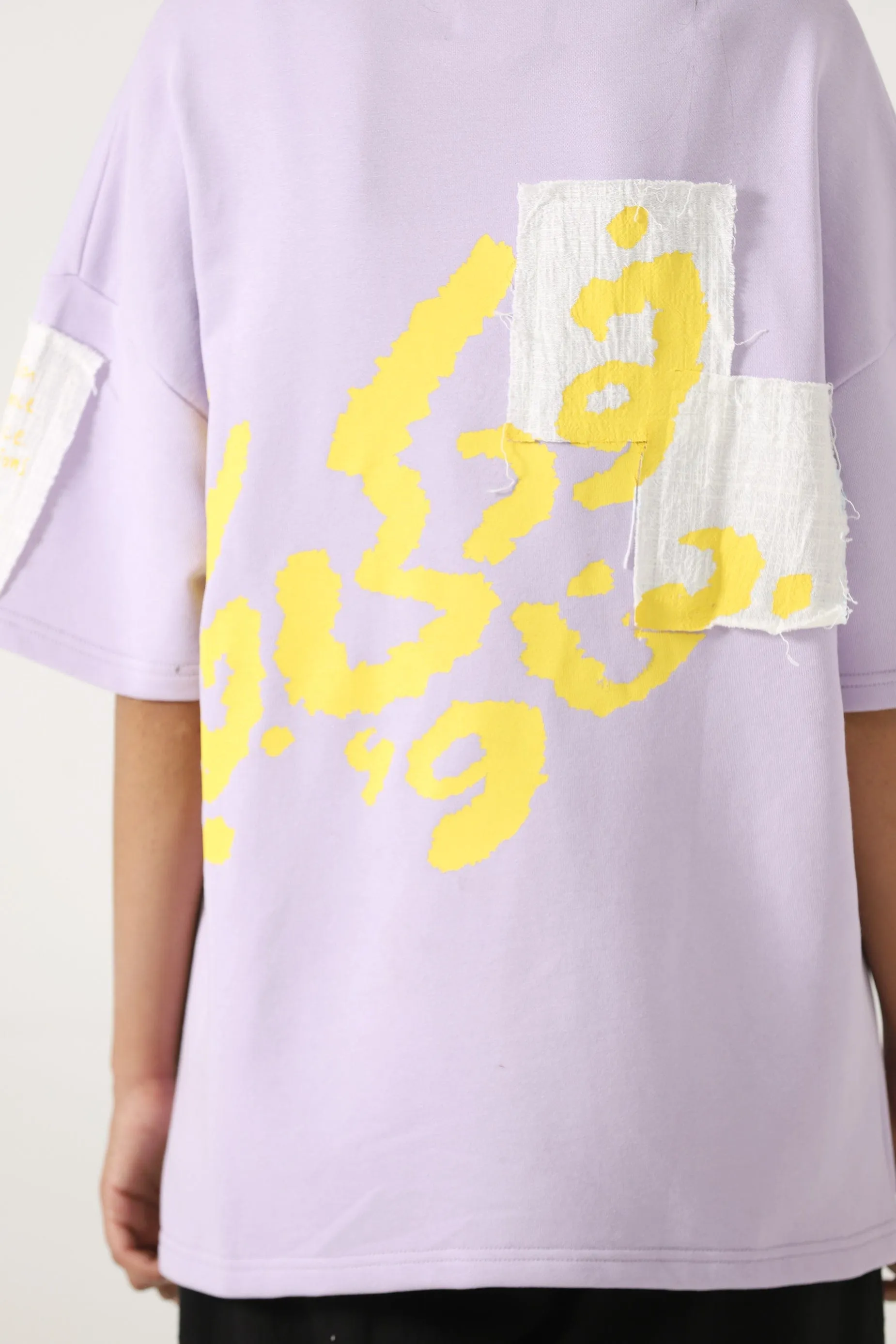 "MY PLACE" PRINTED PATCHWORK T SHIRT