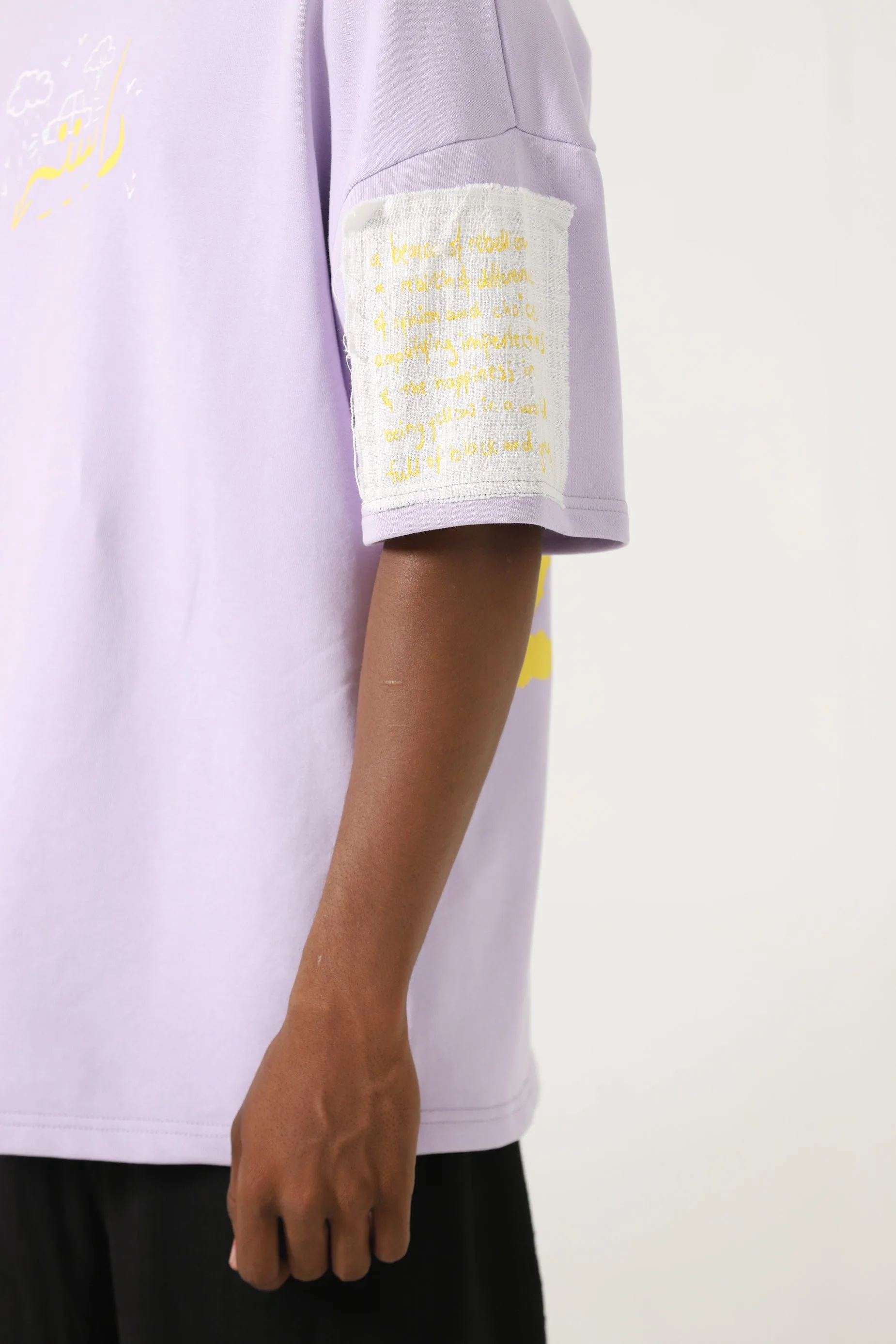 "MY PLACE" PRINTED PATCHWORK T SHIRT