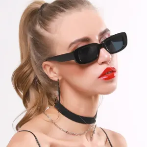 Retro Trendy Vintage Square Rectangle Sunglasses UV Protection Sunglasses