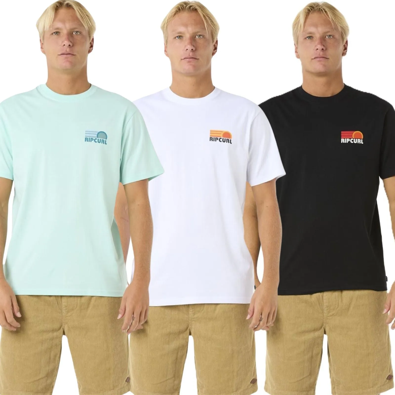Rip Curl Mens Surf Revival Stacked Short Sleeve T-Shirt