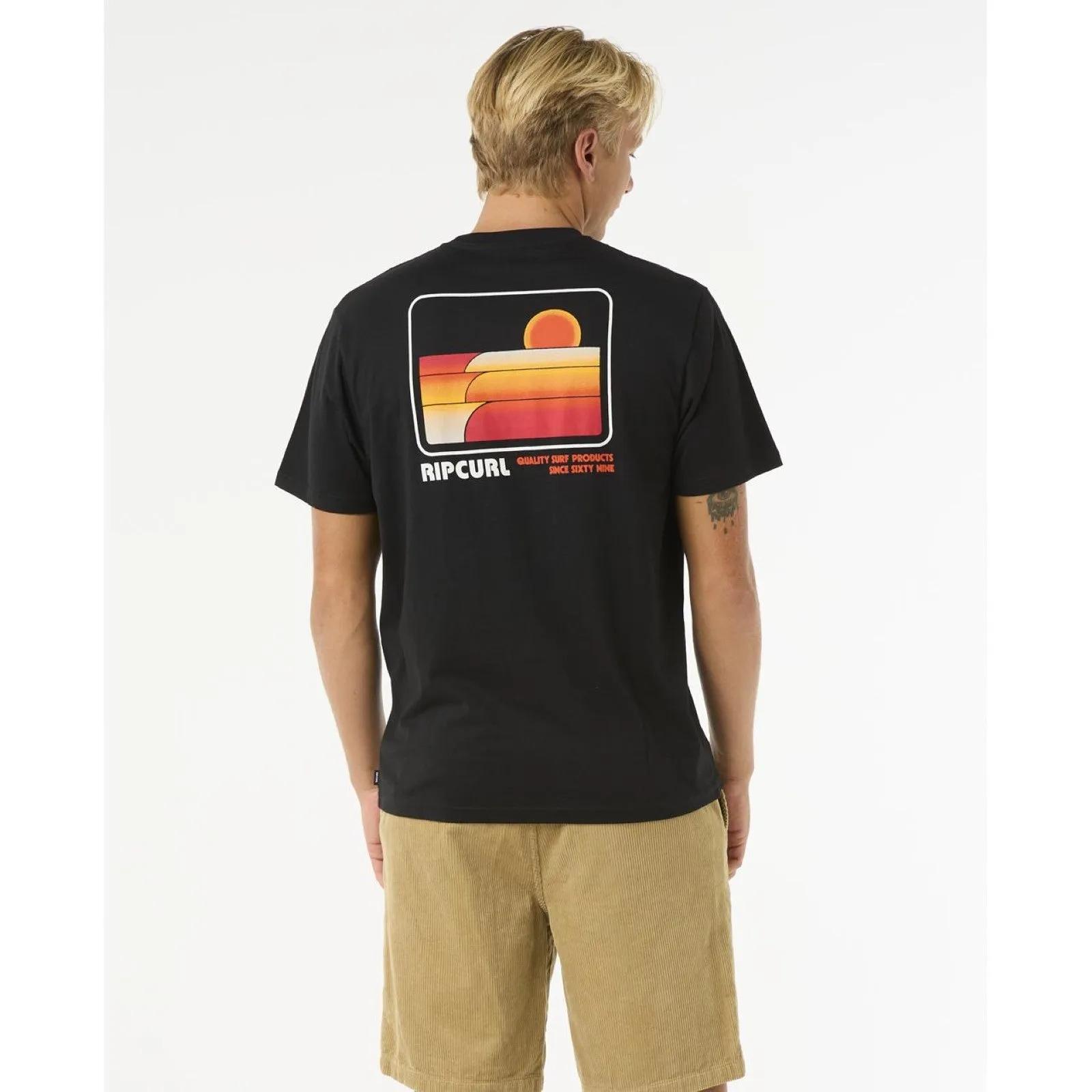 Rip Curl Mens Surf Revival Stacked Short Sleeve T-Shirt