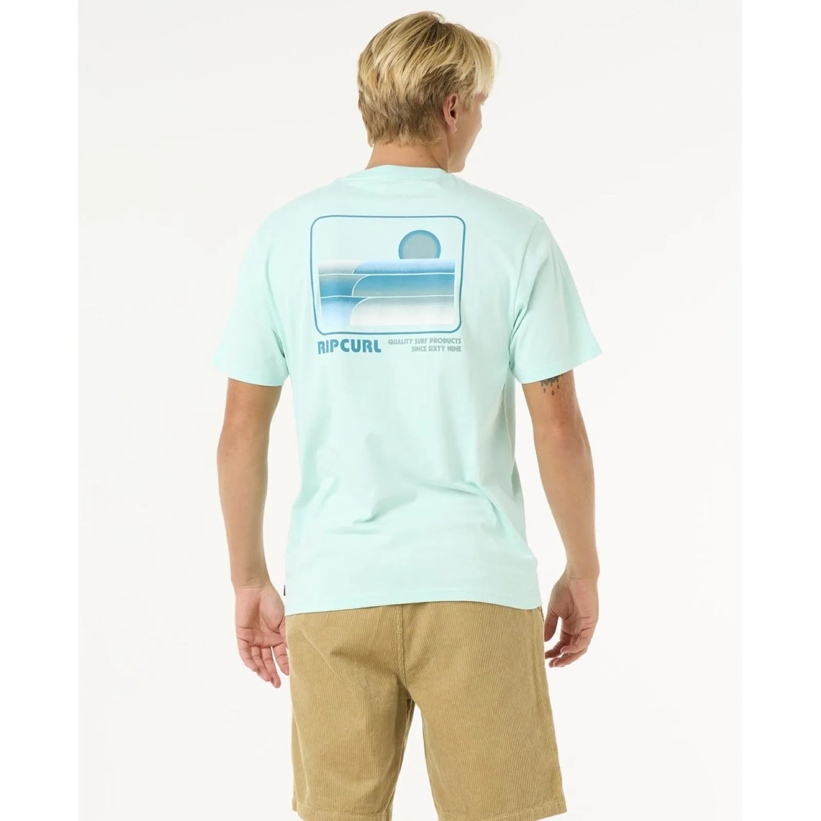 Rip Curl Mens Surf Revival Stacked Short Sleeve T-Shirt
