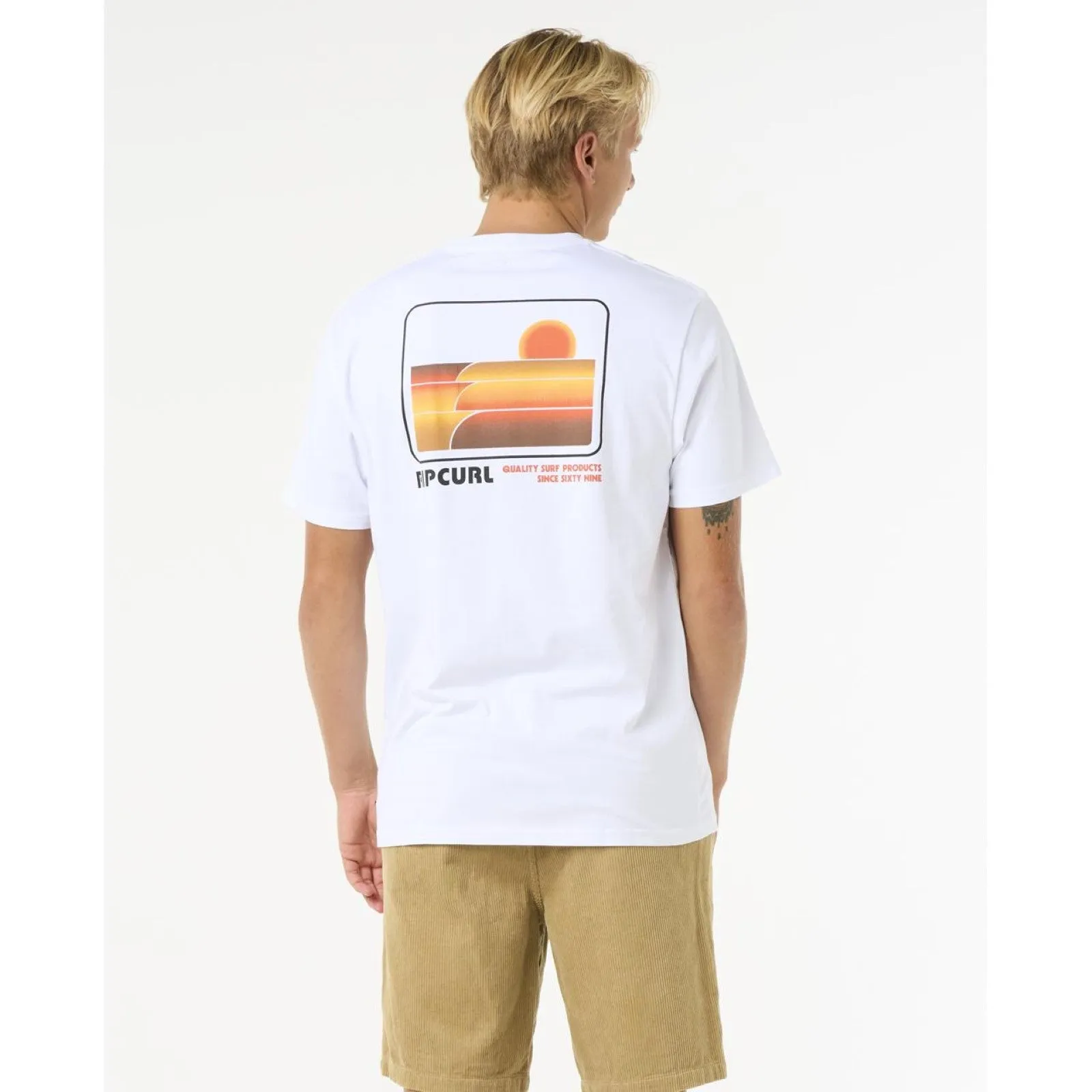 Rip Curl Mens Surf Revival Stacked Short Sleeve T-Shirt