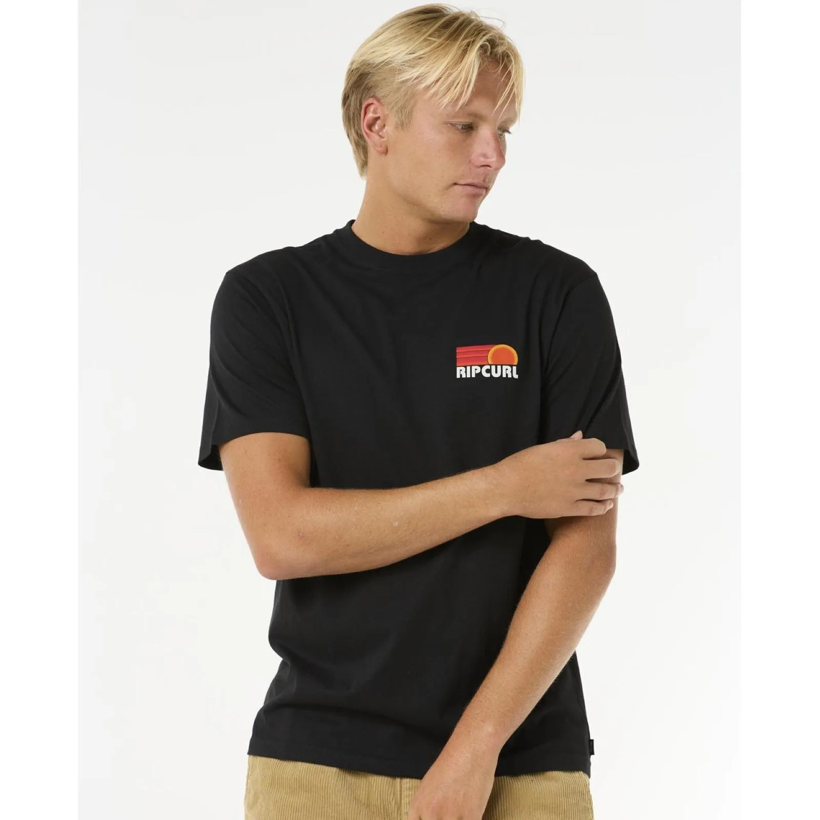 Rip Curl Mens Surf Revival Stacked Short Sleeve T-Shirt