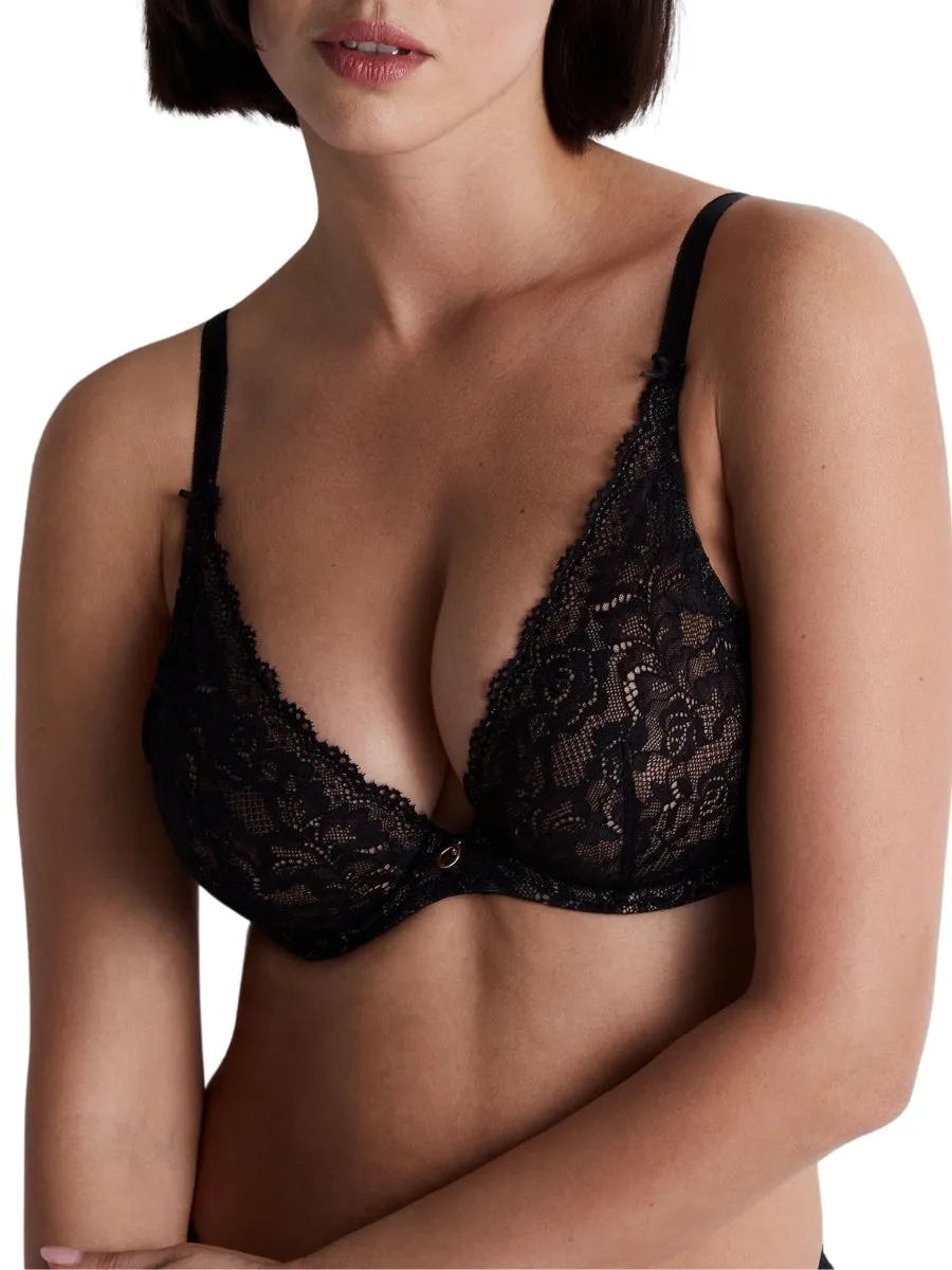 Rosessence Care Triangle Plunge Bra - Black