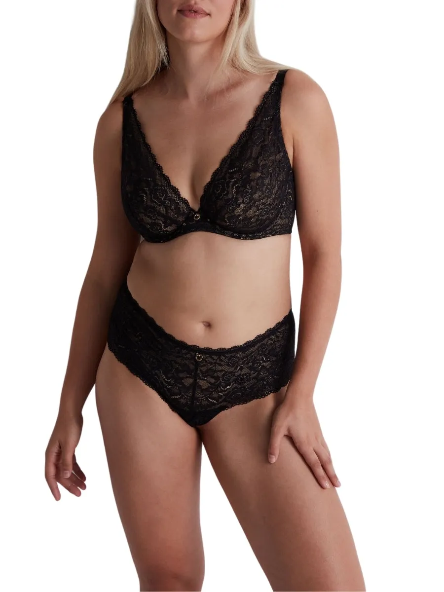 Rosessence Care Triangle Plunge Bra - Black