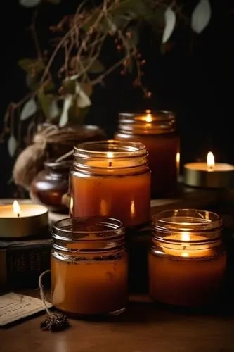 Ruya's Handcrafts Amber Single Wick Clear Quartz Stone | Mood Enhancer That Evokes Childhood Memories, Therapy Candles | Manifestation Glow Candles (Lush Nodes)