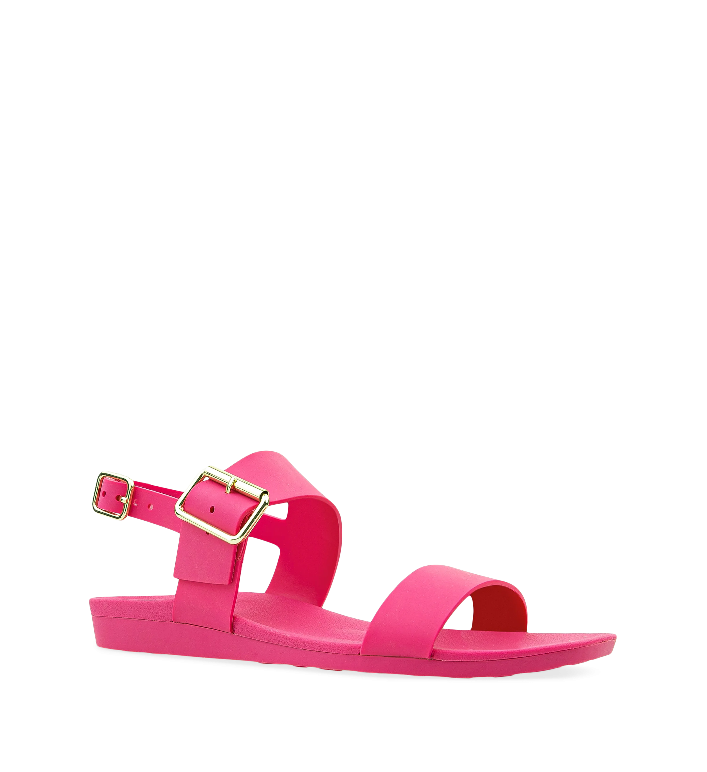 Sanderlings Raspberry Rubber Flat Sandals