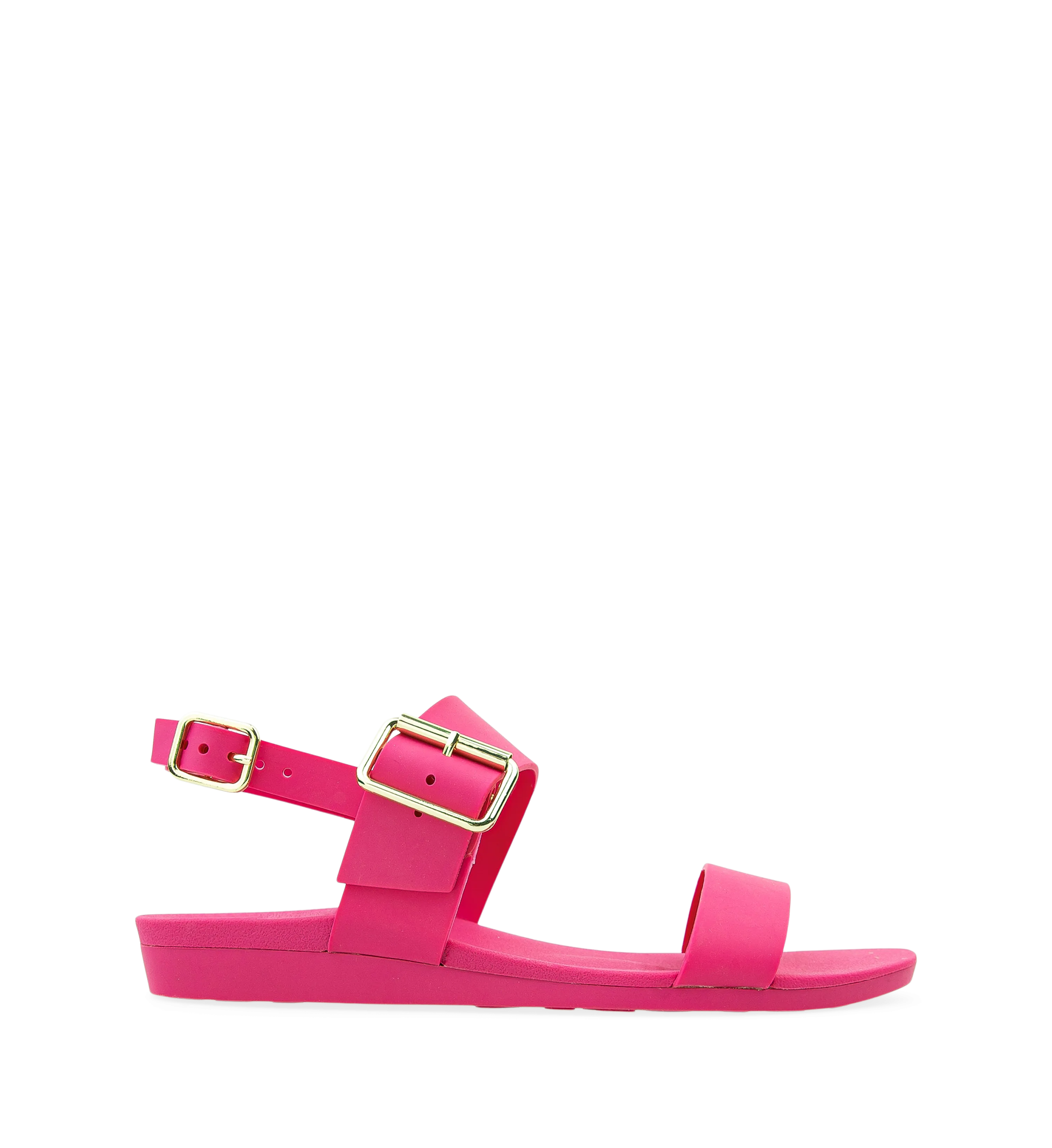 Sanderlings Raspberry Rubber Flat Sandals
