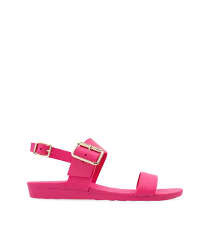 Sanderlings Raspberry Rubber Flat Sandals