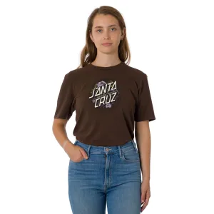 SANTA CRUZ Women's Asp Flores Dot Tee Chocolate