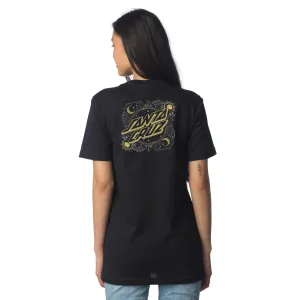 SANTA CRUZ Women's Ornate Dot Center Relaxed Tee Black