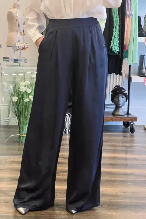 Satin Wide Leg Trousers