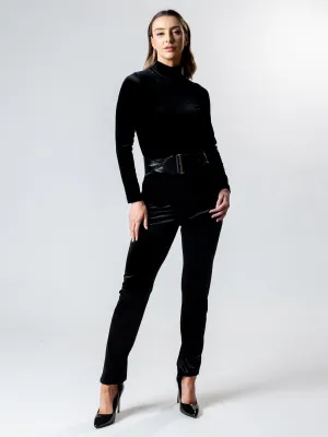 SILHOUETTE Straight Leg Velvet Pant