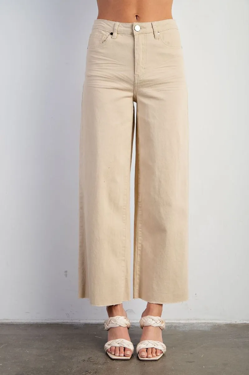 Stomping Ground Wide Leg Pants - Khaki