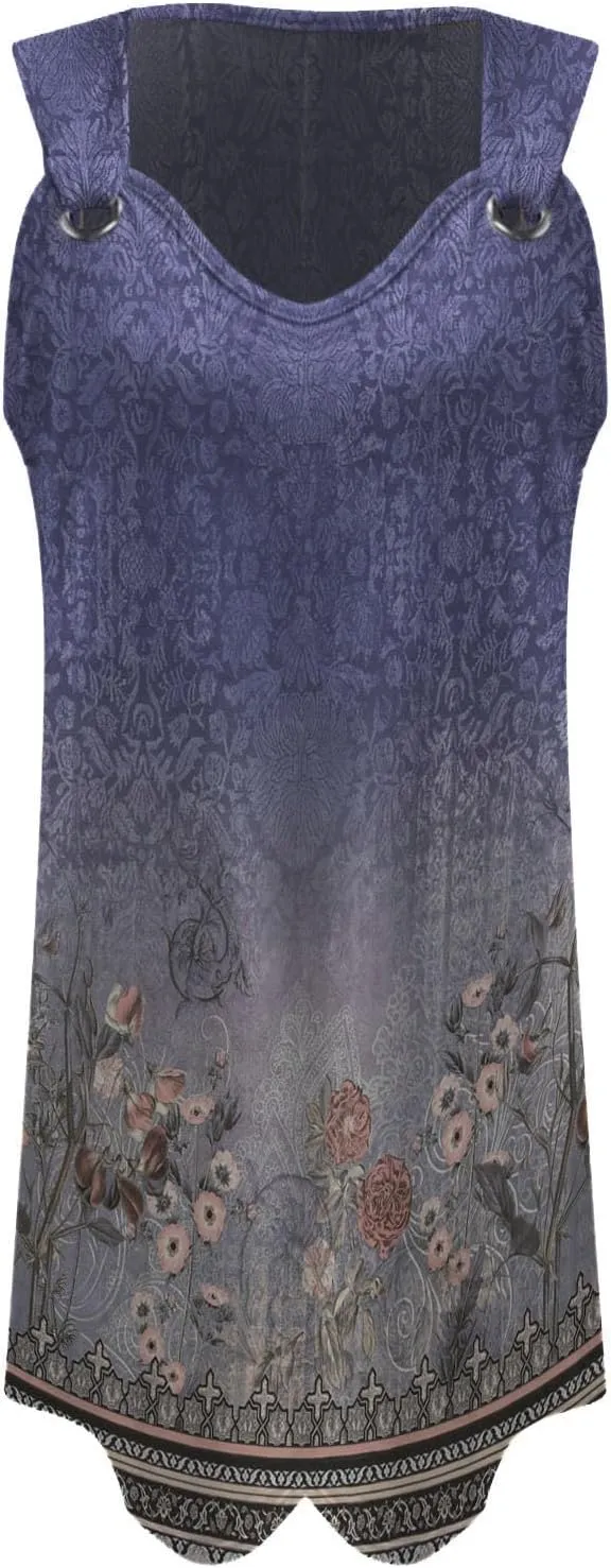 Summer Dresses for Women 2024 Vacation Casual Sleeveless Midi Tshirt Dress Trendy Flowy Loose Boho Beach Sundresses