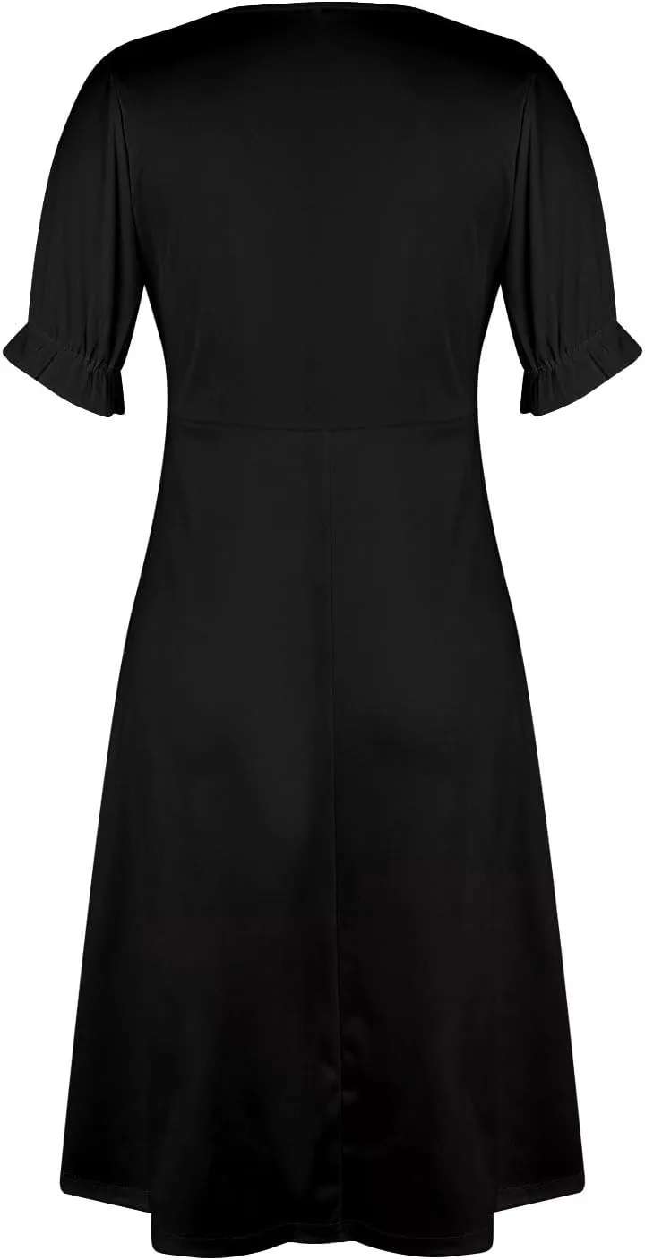 Summer Dresses for Women Midi Dresses for Women Puff Sleeve Loose Flowy Summer Swing Dress
