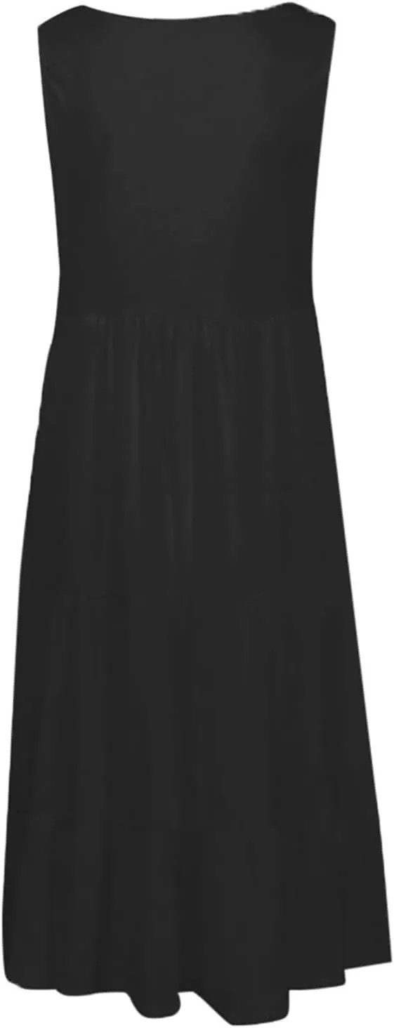 Summer Dresses for Women Plus Size Beach Dress Casual Sundresses Sexy Sleeveless Babydoll Dress Flowy Midi Dresses