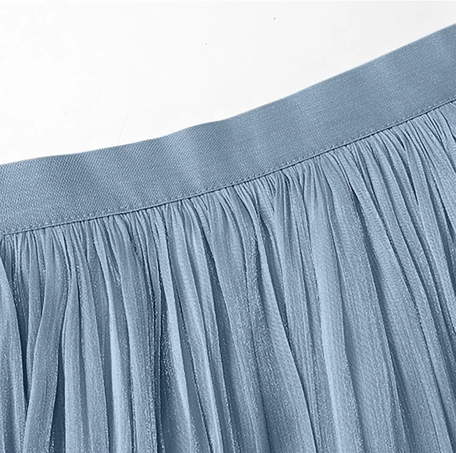 Summer Pleated Skirts Women Elastic Waist Flowy Skirt Beach Vacation Maxi Skirts A Line Boho Skirts Long Casual Skirt