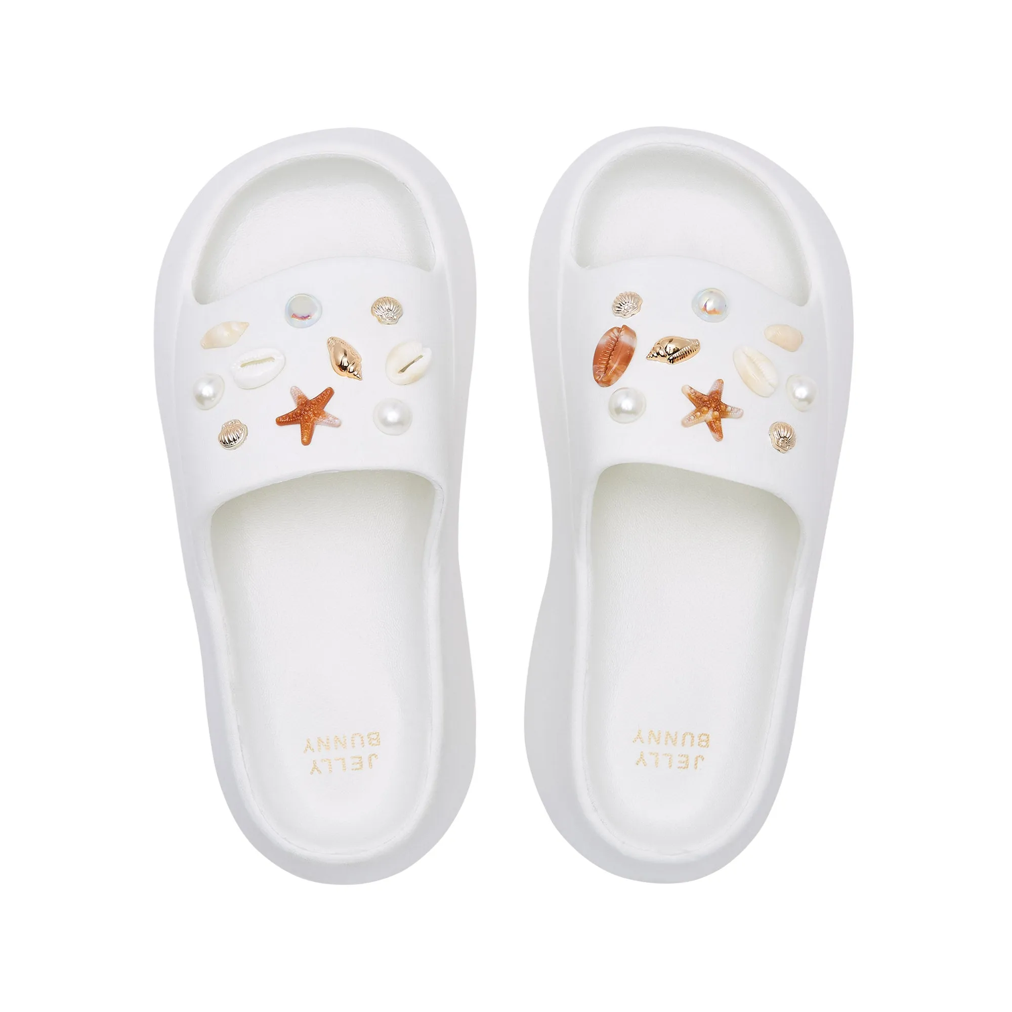 Sven Sea Platform Sandals White