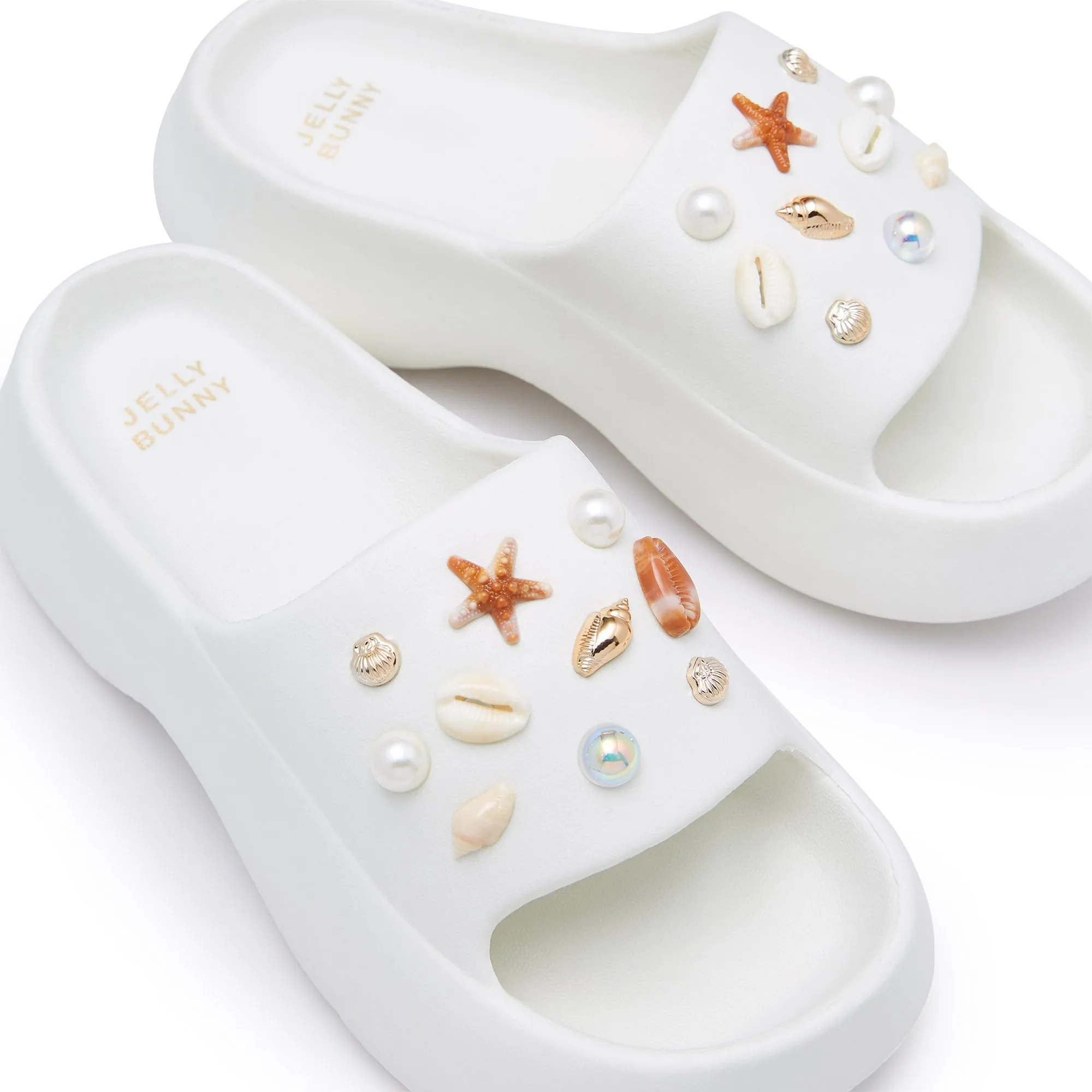 Sven Sea Platform Sandals White