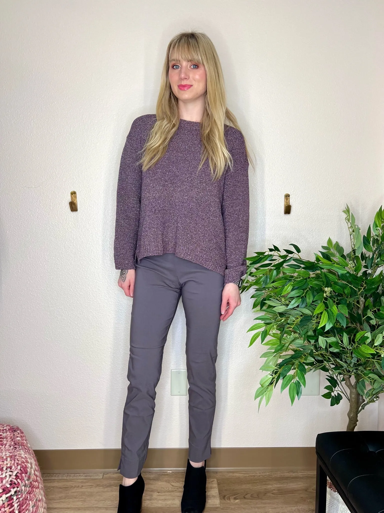 Thunder Grey Fold Over Pants