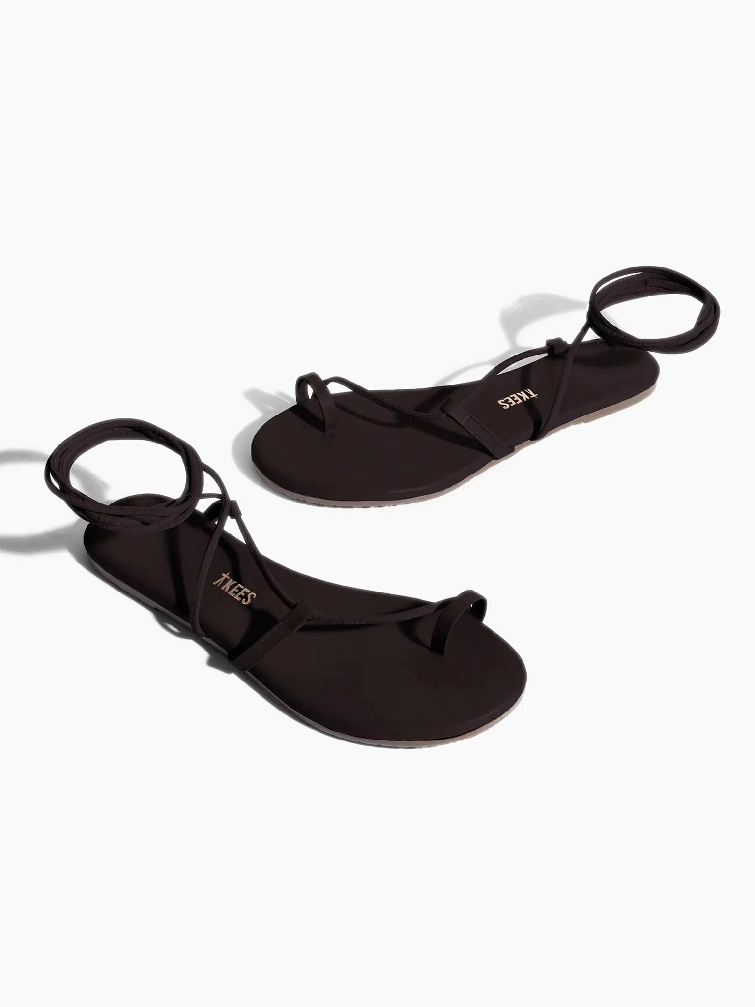 TKEES Jo Wrap-Up Sandals in Black