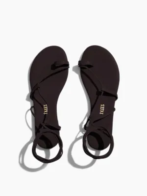 TKEES Jo Wrap-Up Sandals in Black