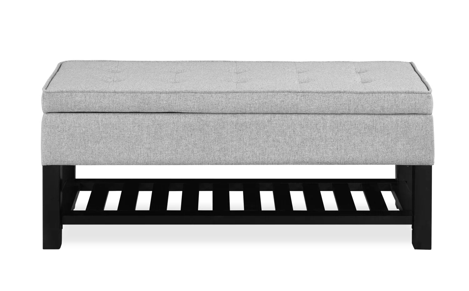 Troyer Storage Bench - Light Grey